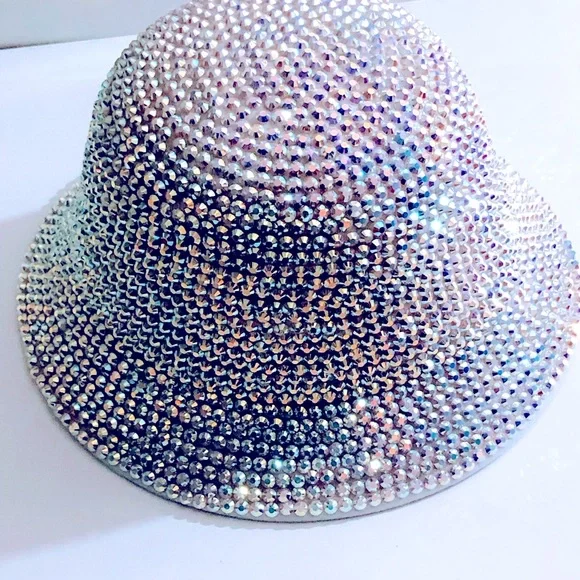 Iridescent, stoned hat Captain Hat Iridescent Rhinestones | Masquerade Store main image 4